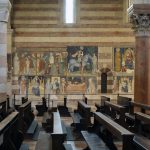 Nave derecha de la iglesia superior, pared con frescos