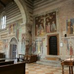 Left nave of the upper church with frescoes